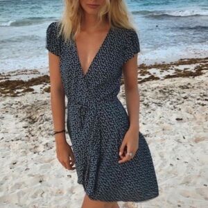 Brandy Melville Robbie Wrap Dress Floral